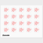Sticker I love you in red (Feuille)