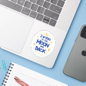 Sticker I love you to the moon and back (Ordinateur portable avec iPhone)