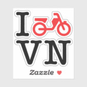 Sticker I Motorbike Vietnam (Feuille)