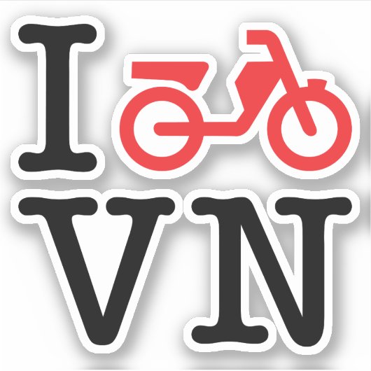 Sticker I Motorbike Vietnam (Devant)