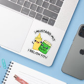 Sticker I Mustard-mit Je Vous Relie Drôle Conditionnement  (Ordinateur portable avec iPhone)
