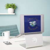 Sticker "I Play For Team Earth" Message d'unité (Ordinateur portable sur le bureau)