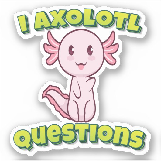 Sticker I Questions Axolotl (Devant)