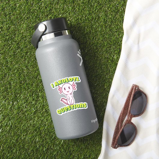 Sticker I Questions Axolotl (HydroFlask Insitu)