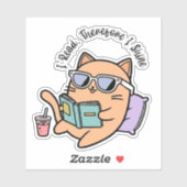 Sticker I Read, Therefore I Shine! (Feuille)