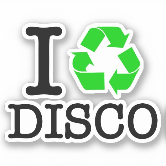 Sticker I Recycle Disco (Devant)