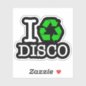 Sticker I Recycle Disco (Feuille)