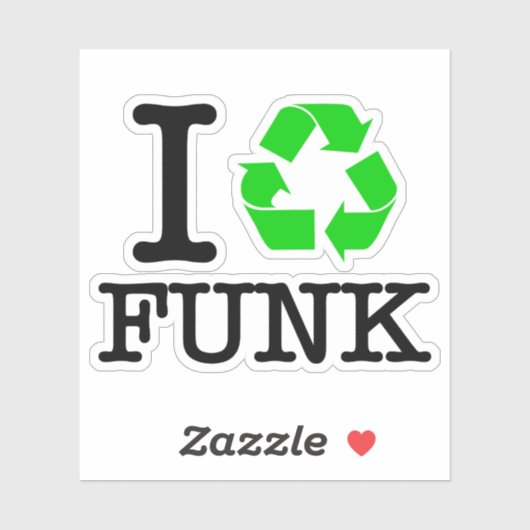 Sticker I Recycle Funk (Feuille)