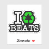 Sticker I Recycle Les Beats (Feuille)