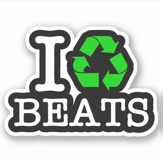 Sticker I Recycle Les Beats (Devant)