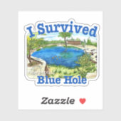 Sticker I Survive Blue Hole, Nouveau-Mexique (Feuille)