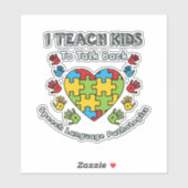 Sticker I Teach Kids To Talk Back Speech Language (Feuille)