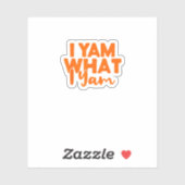 Sticker I Yam What I Yam She's My Sweet Potato Thanksgivin (Feuille)