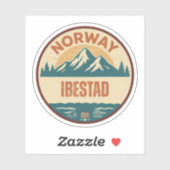 Sticker Ibestad, Norge Norvège (Feuille)