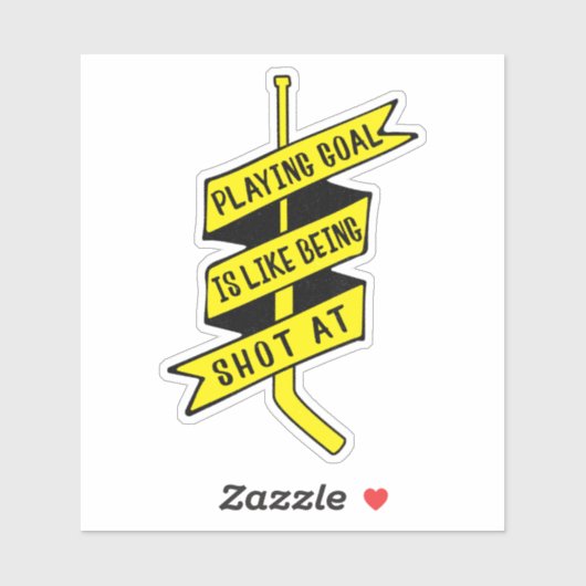 Sticker Ice Hockey Goalie Quote (Feuille)