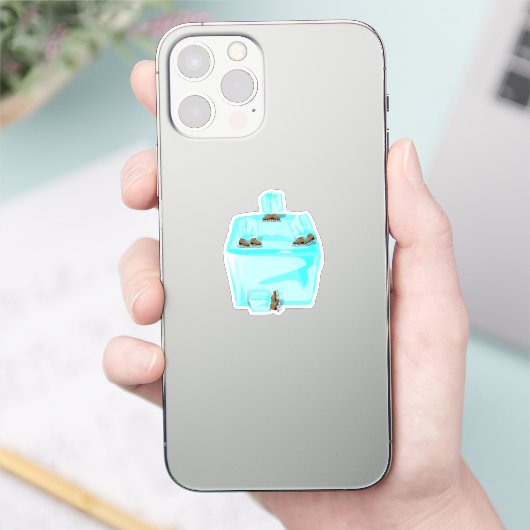 Sticker Ice Skating Ice Cubes (Téléphone)