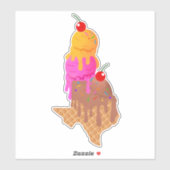 Sticker Icecream Texas (Feuille)
