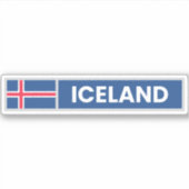 Sticker Iceland National Flag (Devant)