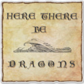Sticker Ici Il Y A Des Dragons (Devant)