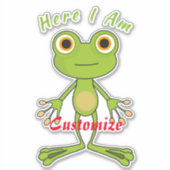Sticker Ici, je suis mignonne grenouille Thunder_Cove (Devant)