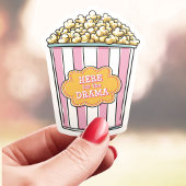 Sticker Ici Pour Le Drama Popcorn Vinyl