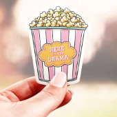 Sticker Ici Pour Le Drama Popcorn Vinyl