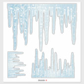 Sticker Icicule glace d'hiver (Feuille)