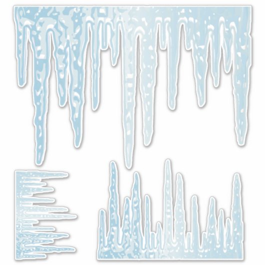 Sticker Icicule glace d'hiver (Devant)