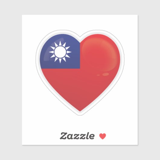 Sticker Icon Love Taiwan (Feuille)