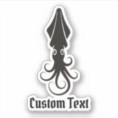 Sticker Icône calmar noir (Devant)