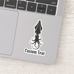 Sticker Icône calmar noir