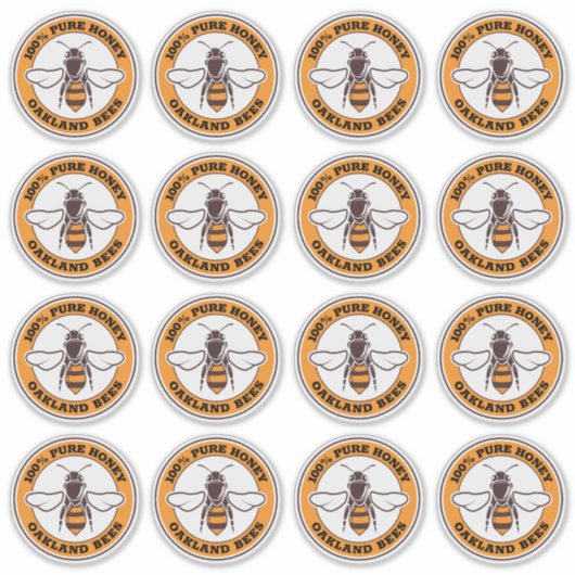 Sticker Icône d'abeilles de miel transparent Produit (Devant)