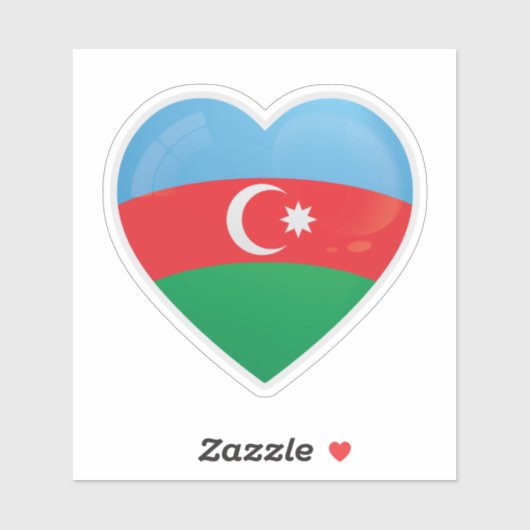 Sticker Icône d'amour Azerbaïdjan (Feuille)