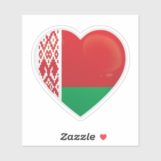 Sticker Icône d'amour biélorusse (Feuille)