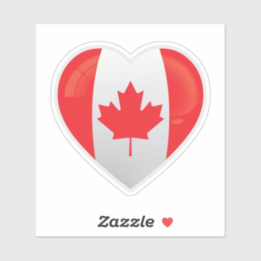 Sticker Icône d'amour Canada (Feuille)