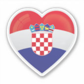 Sticker Icône d'amour Croatie (Devant)
