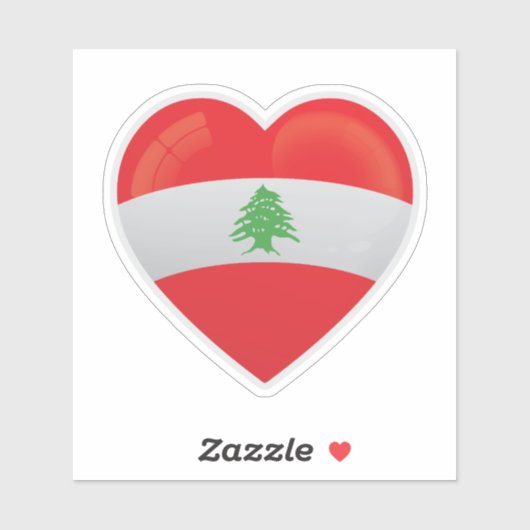 Sticker Icône d'amour du Liban (Feuille)