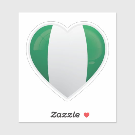 Sticker Icône d'amour du Nigeria (Feuille)