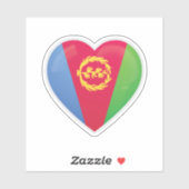 Sticker Icône d'amour Érythrée (Feuille)