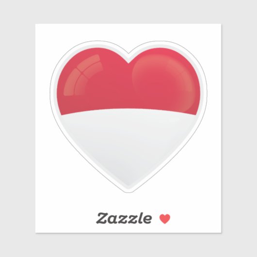 Sticker Icône d'amour Indonésie (Feuille)