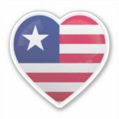 Sticker Icône d'amour Libéria (Devant)