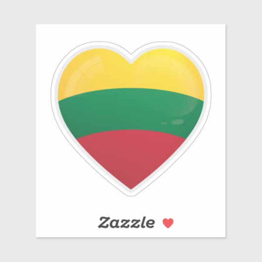 Sticker Icône d'amour Lituanie (Feuille)