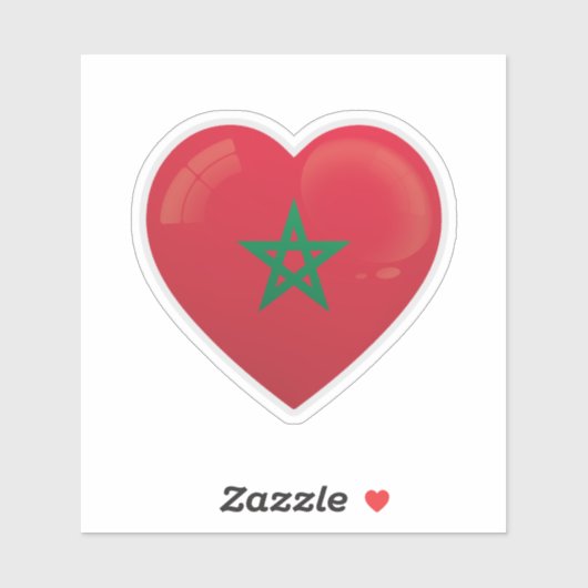 Sticker Icône d'amour Maroc (Feuille)