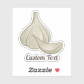 Sticker Icône de coupe d'ail (Feuille)