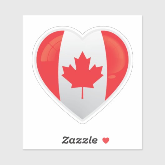 Sticker Icône de l'amour au Canada (Feuille)