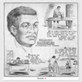 Sticker Icône de l'histoire noire : Benjamin Banneker, Sci (Feuille)