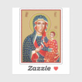 Sticker Icône de Notre-Dame de Częstochowa : La Vierge Noi (Feuille)