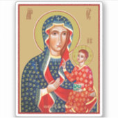 Sticker Icône de Notre-Dame de Częstochowa : La Vierge Noi (Devant)