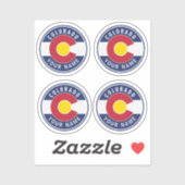 Sticker Icône Drapeau du Colorado (Feuille)