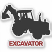 Sticker Icône Excavateur (Devant)